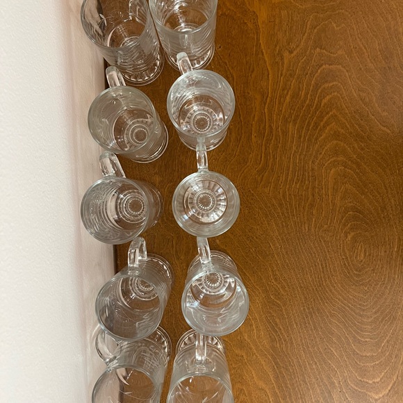 Set Of 10 Princess House Heritage Glass Footed Irish Coffee Mug Tea Cup - Picture 4 of 5